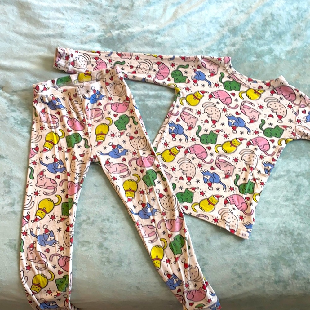 Baby Gap PJs with Christmas Cat prints size 5
